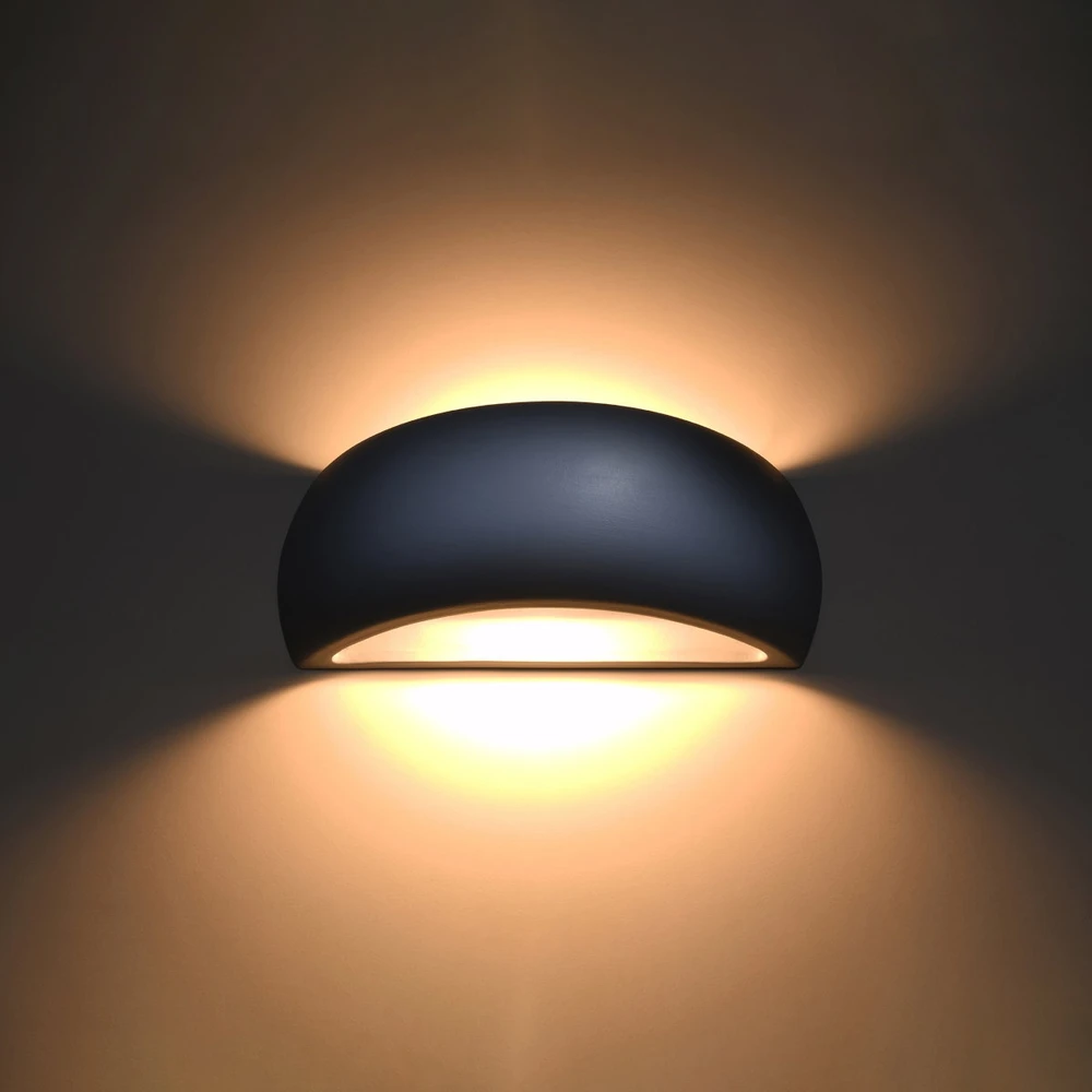 Sieninis šviestuvas Sollux Lighting Sieninis keraminis šviestuvas PONTIUS pilkas