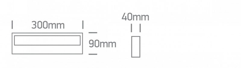 12W LED sieninis šviestuvas, juodas, 2700/3100/3500K, 38010A/B/V