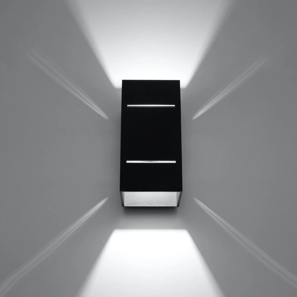 Sollux Lighting Sollux Sieninis šviestuvas BLOCCO juodas