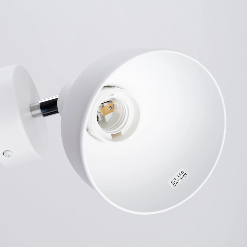 Sollux Lighting Sieninis šviestuvas ELBA baltas
