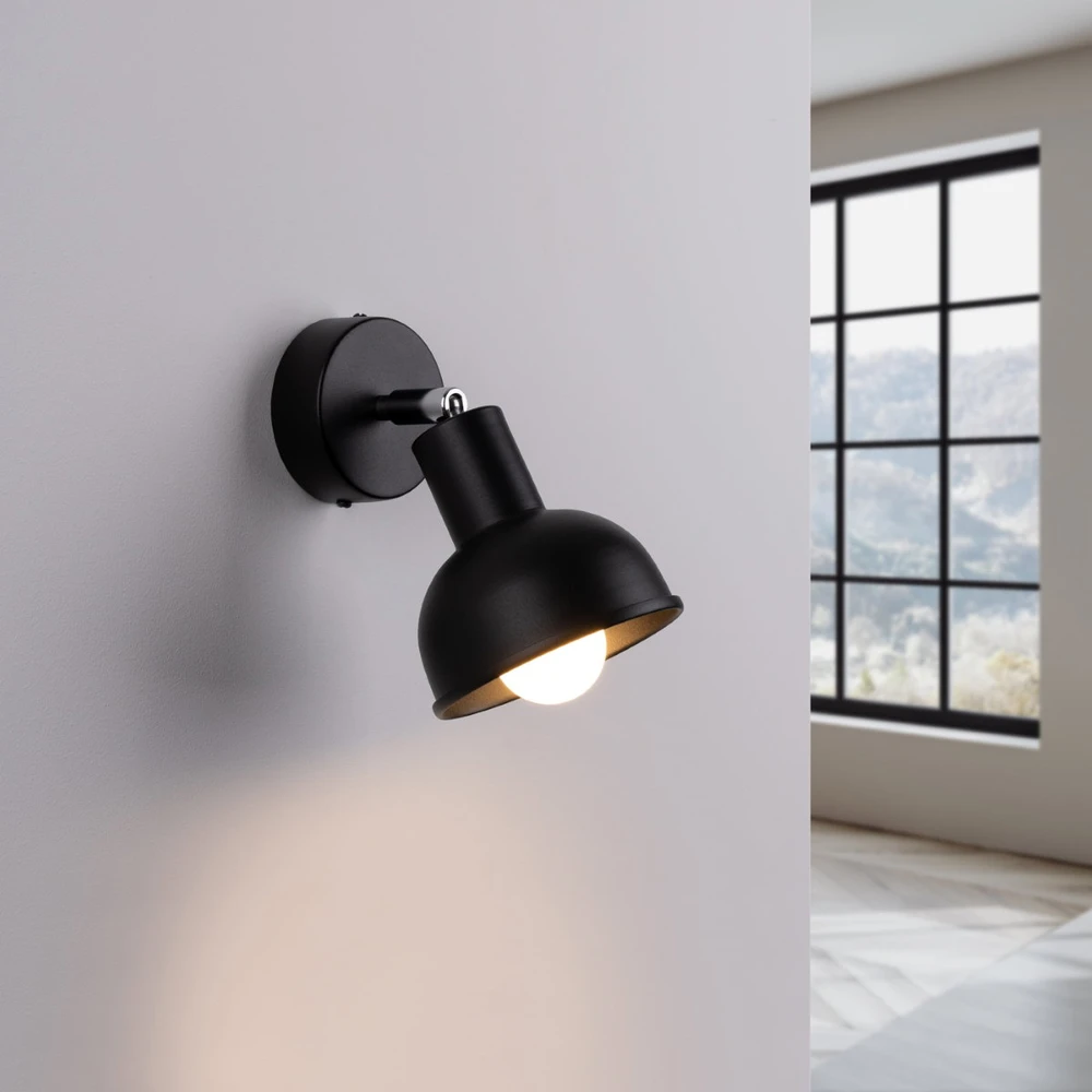 Sollux Lighting Sieninis šviestuvas ELBA juodas