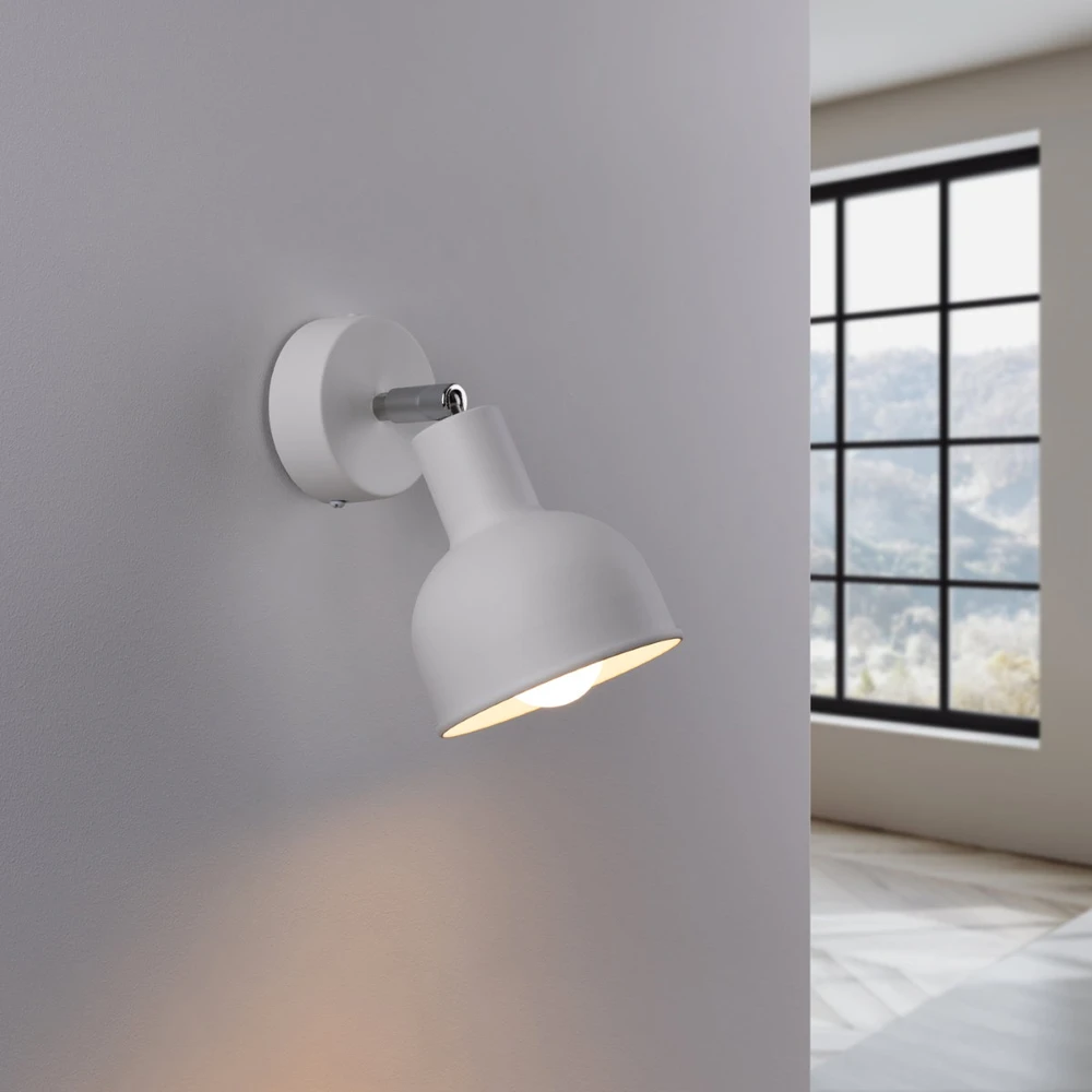 Sollux Lighting Sieninis šviestuvas ELBA baltas