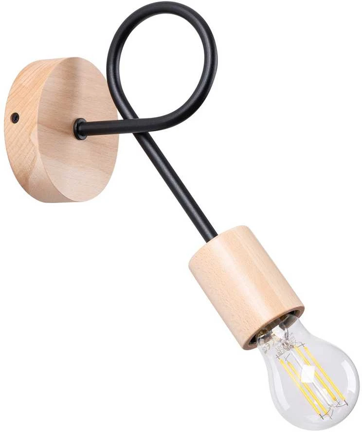 Sollux Lighting Sieninis šviestuvas EMBER juodas