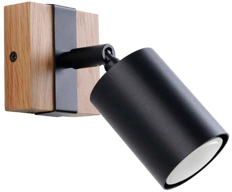 Sollux Lighting Sieninis šviestuvas FAGER 1 juodas