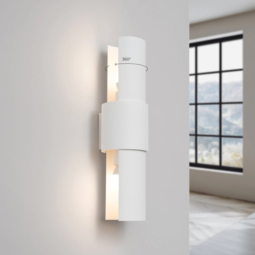 Sollux Lighting Sieninis šviestuvas FLASH 2 baltas