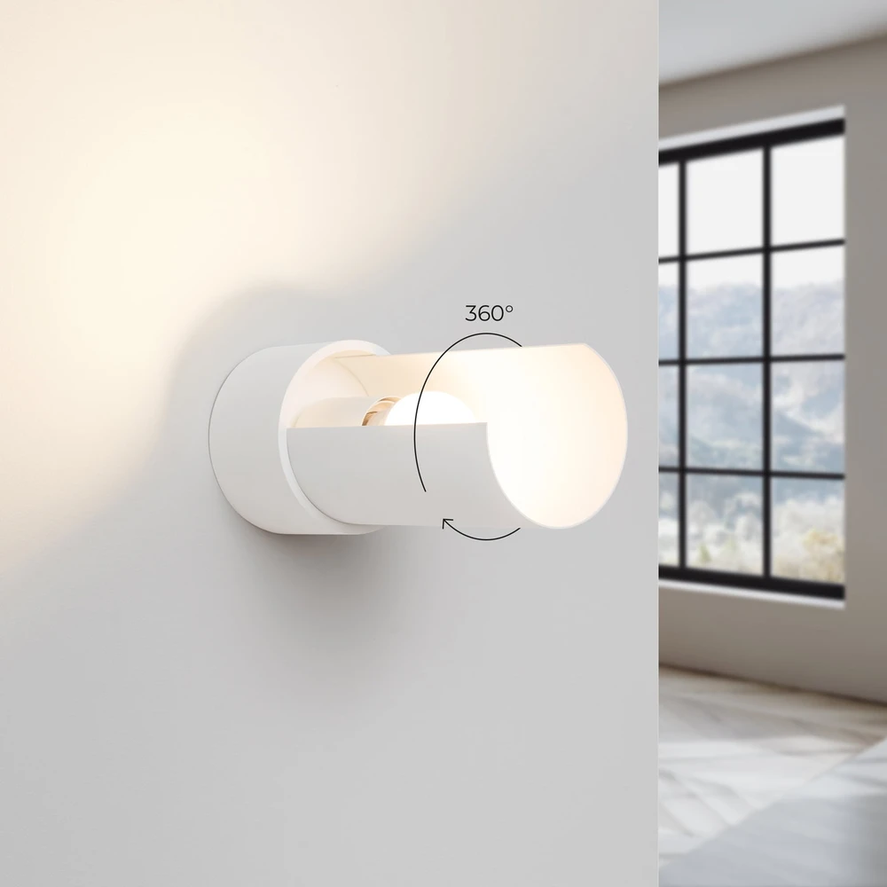 Sollux Lighting Sieninis šviestuvas FLASH baltas