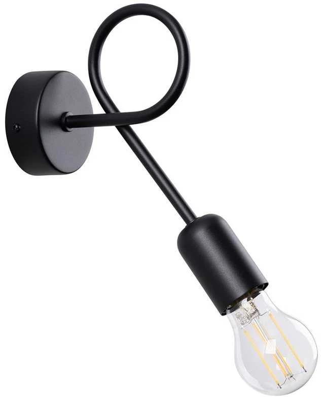 Sollux Lighting Sieninis šviestuvas LOOP juodas