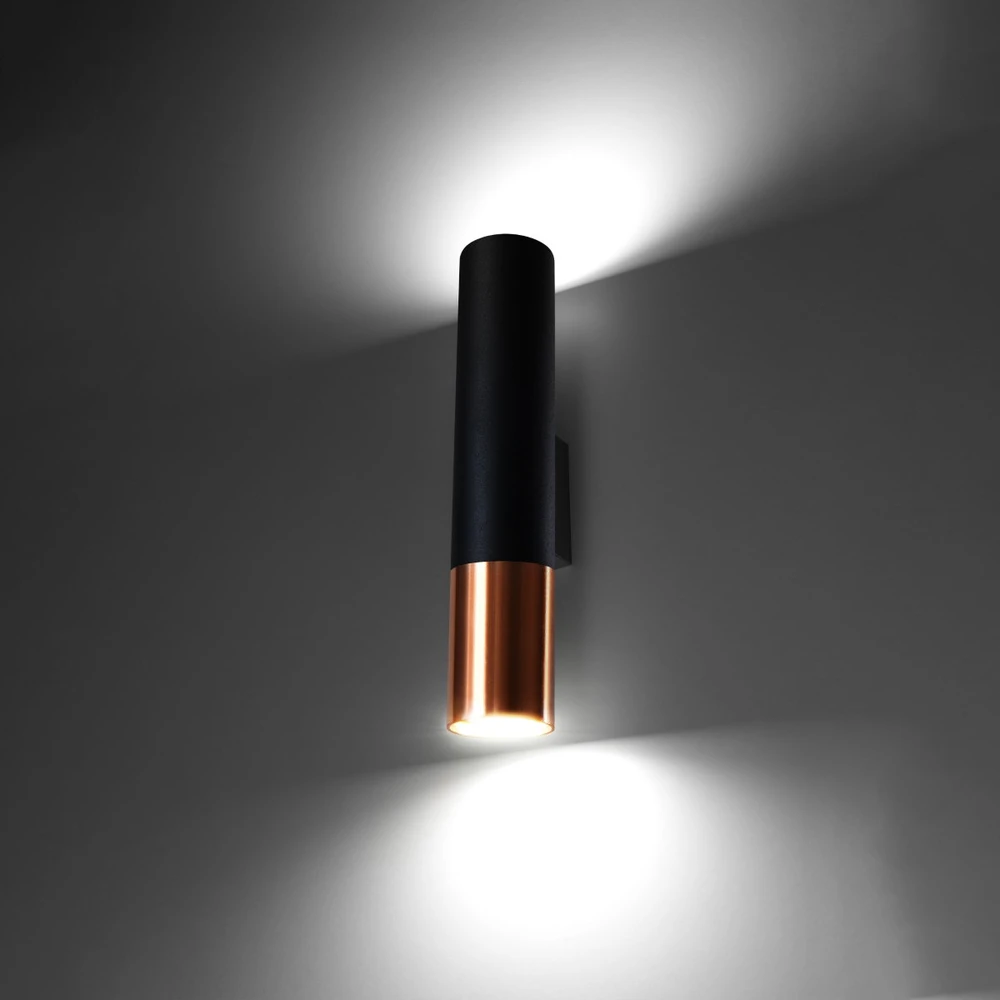 Sollux Lighting Sieninis šviestuvas LOOPEZ juodas/varis