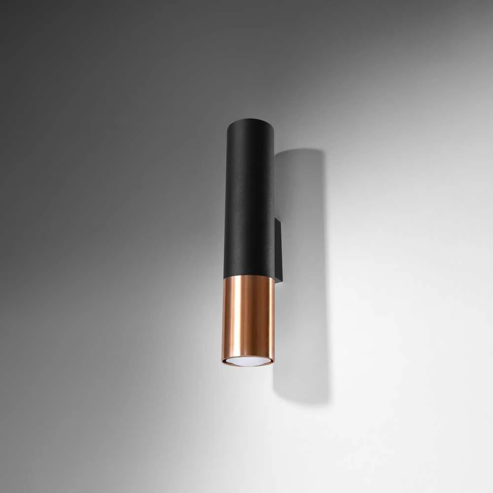 Sollux Lighting Sieninis šviestuvas LOOPEZ juodas/varis