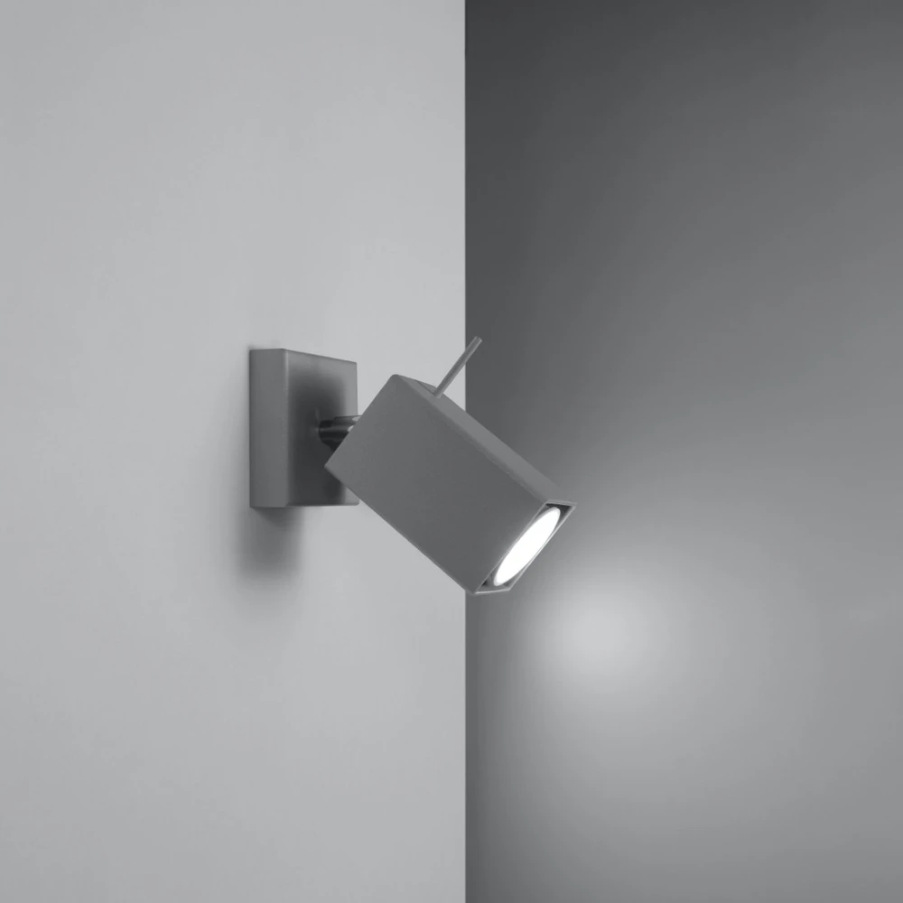 Sollux Lighting Sieninis šviestuvas MERIDA 1 pilkas