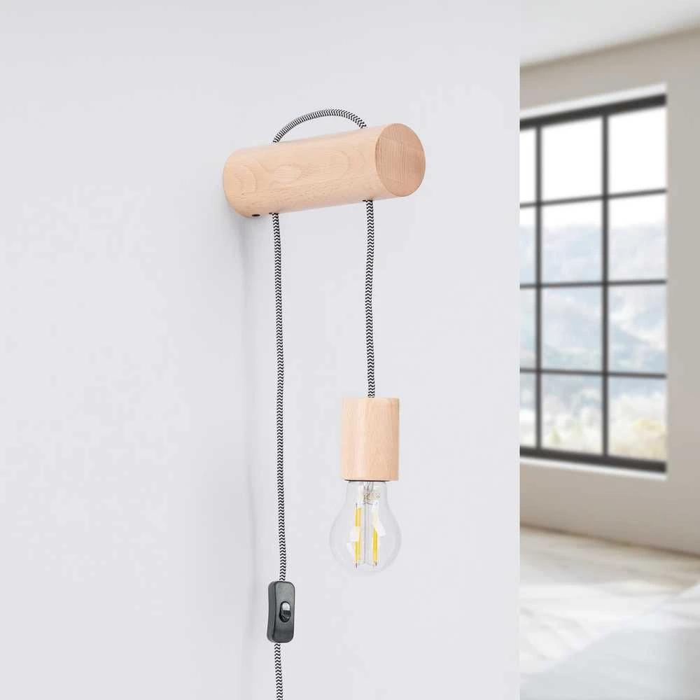 Sollux Lighting Sieninis šviestuvas NIMBI E27 su jungikliu