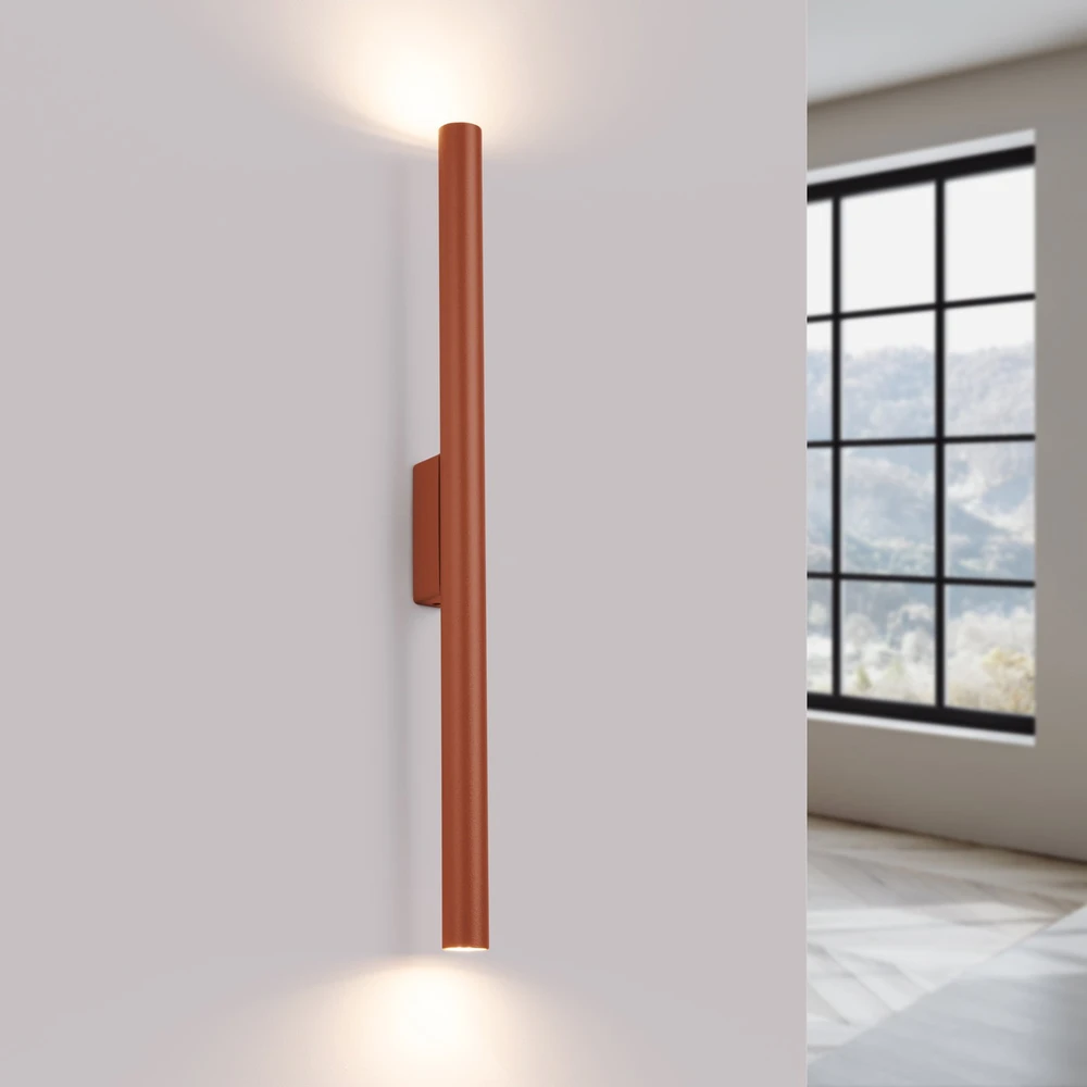 Sollux Lighting Sieninis šviestuvas PASTELO 2 raudona ochra