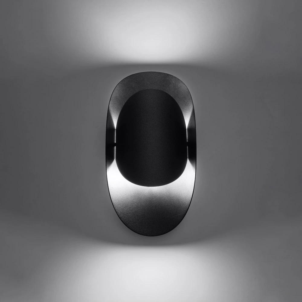 Sollux Lighting Sieninis šviestuvas TEAR juodas