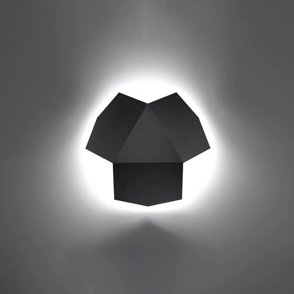 Sollux Lighting Sieninis šviestuvas TRE juodas
