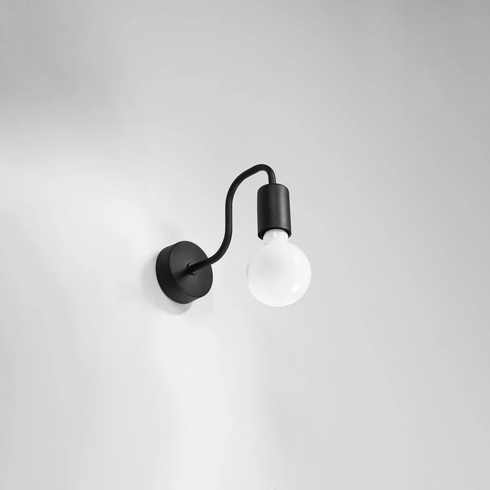 Sollux Lighting Sieninis šviestuvas VECTOR juodas