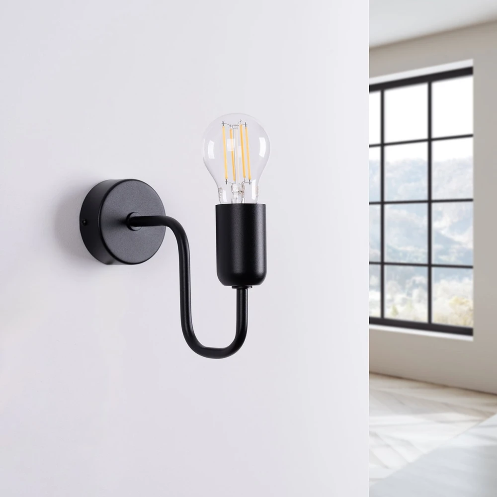 Sollux Lighting Sieninis šviestuvas VECTOR juodas