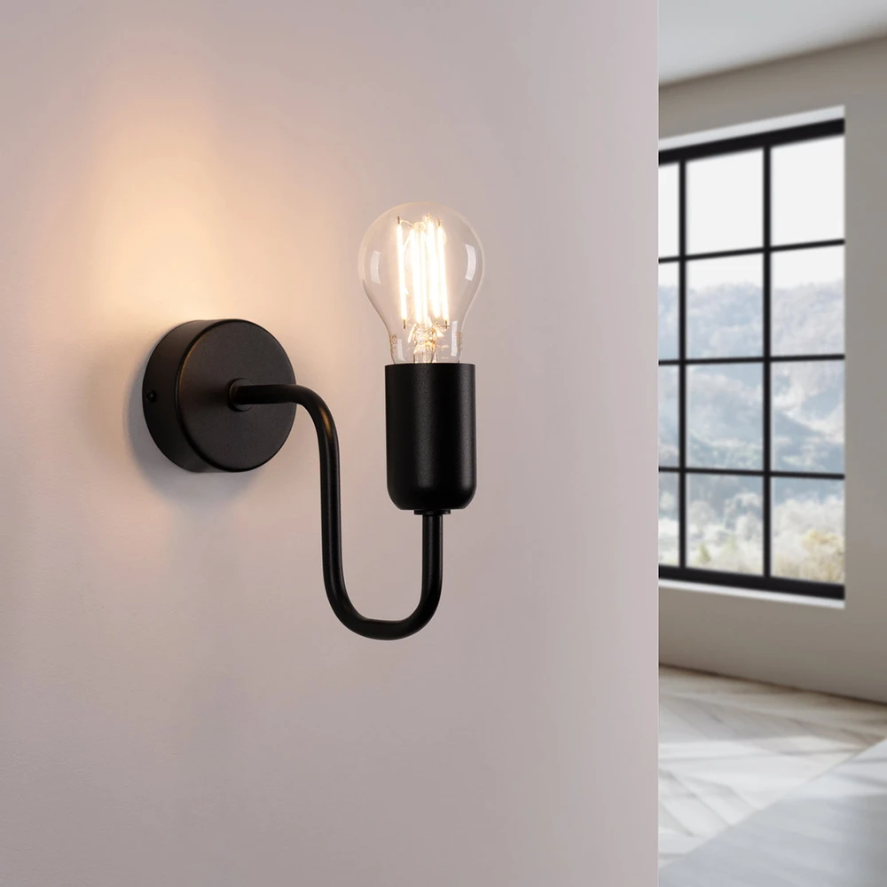 Sollux Lighting Sieninis šviestuvas VECTOR juodas