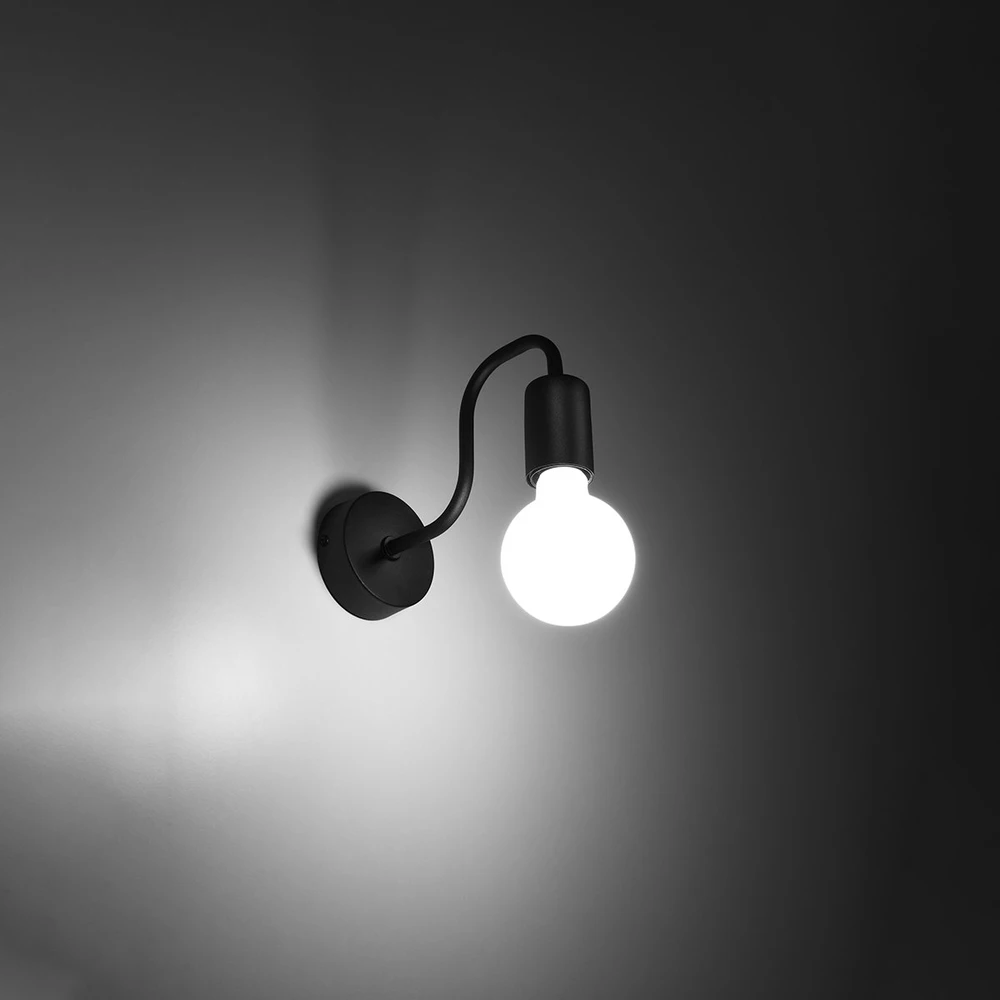 Sollux Lighting Sieninis šviestuvas VECTOR juodas