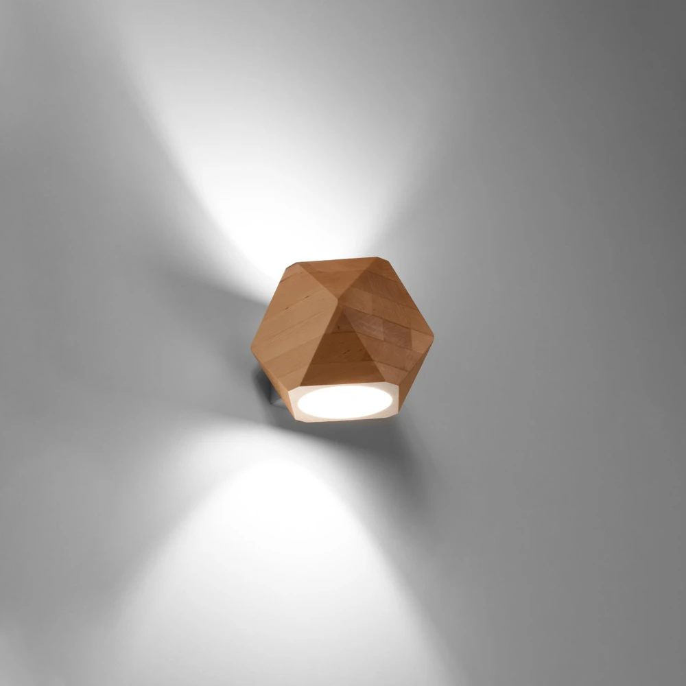 Sollux Lighting Sieninis šviestuvas WOODY iš natūralaus medžio