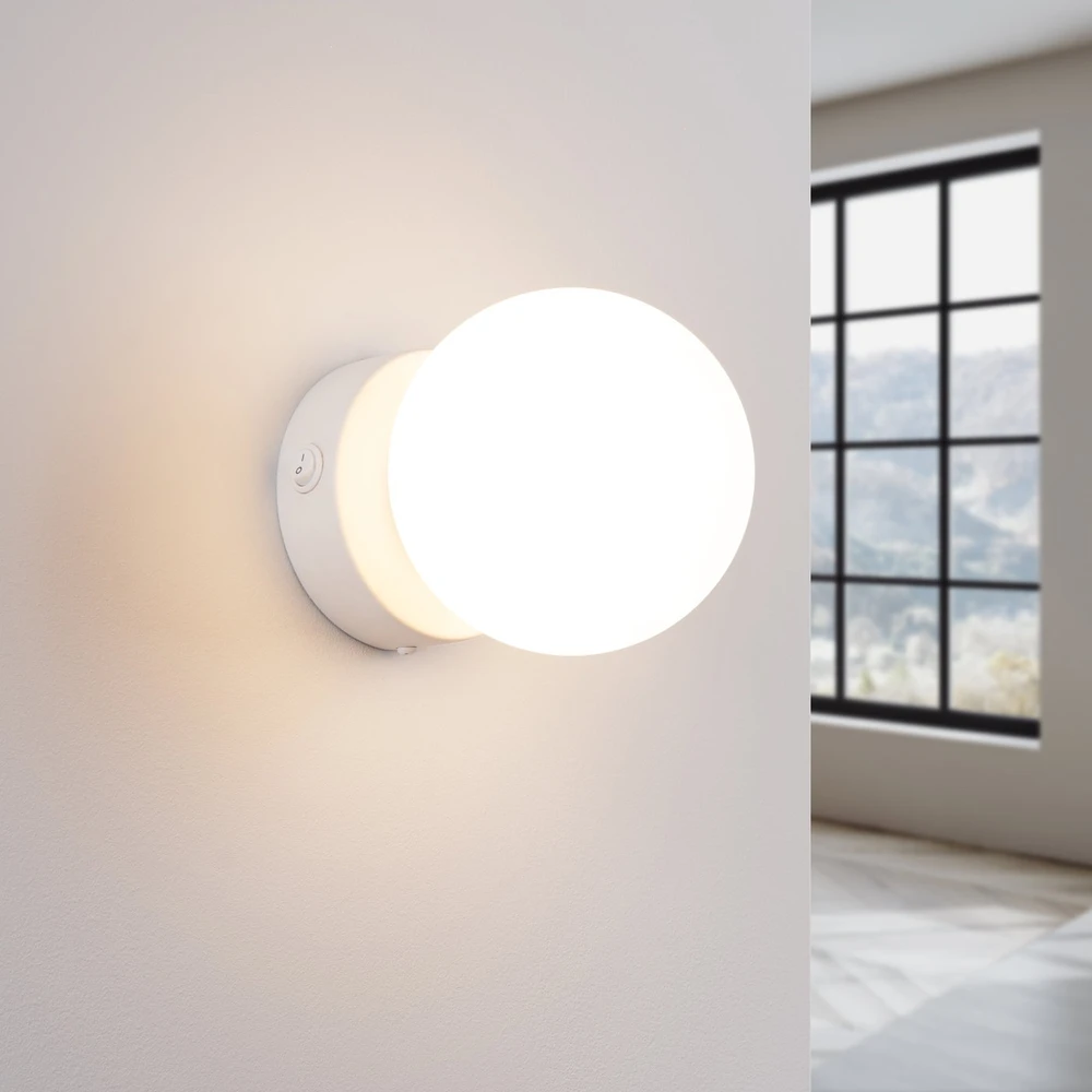 Sollux Lighting Sieninis šviestuvas YOLI 1 baltas