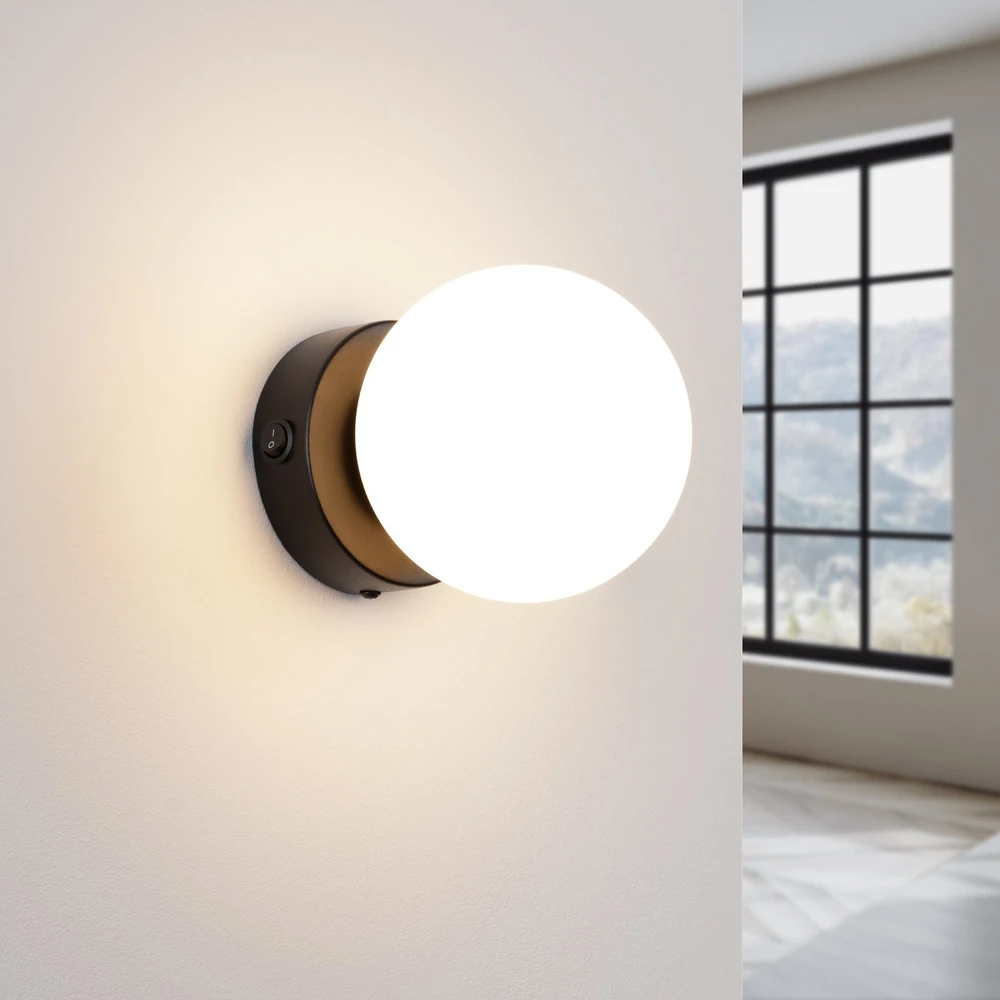Sollux Lighting Sieninis šviestuvas YOLI 1 juodas