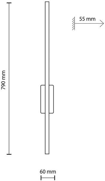 Sieninis šviestuvas Tk_Lighting Šviestuvas sieninis TK Lighting Flash 6627, 12 W, 3000 °K