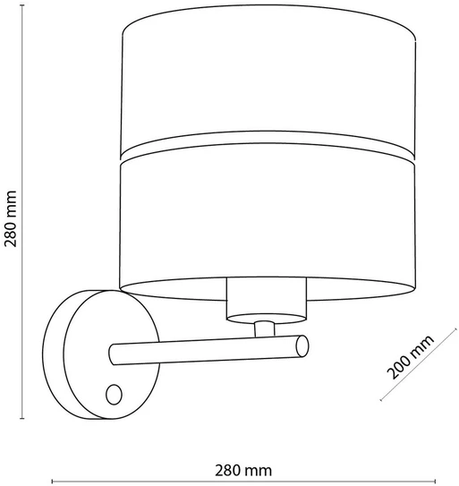 Sieninis šviestuvas TK LIGHTING HILTON, E27, LED Max 15W