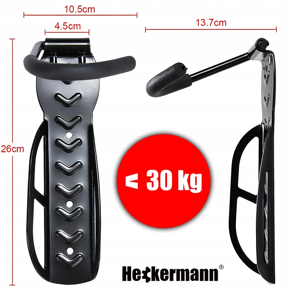 Sieninių dviračio laikiklių komplektas Heckermann T009, 2 vnt.