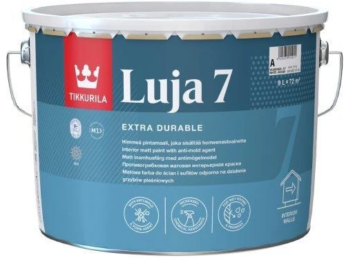 Sienų ir lubų dažai TIKKURILA HARMONY, visiškai matiniai, baltos sp., A bazė, 9 l