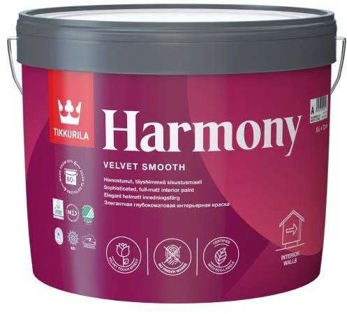 Sienų ir lubų dažai TIKKURILA HARMONY, visiškai matiniai, baltos sp., A bazė, 2,7 l