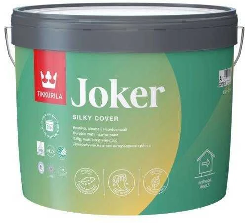 Sienų ir lubų dažai TIKKURILA JOKER, matiniai, baltos sp., A bazė, 2,7 l
