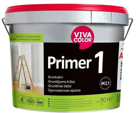 Vivacolor Sienų ir lubų gruntiniai dažai PRIMER 1, visiškai matiniai, baltos sp., AP bazė, 2,7 l