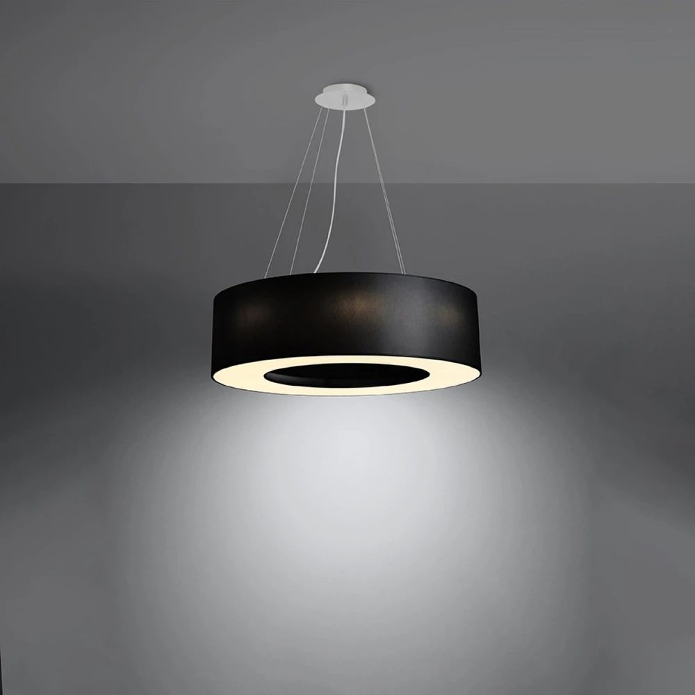 Pakabinamas šviestuvas Sollux Lighting Sietynas SOLLUX SATURNO 70 juodas