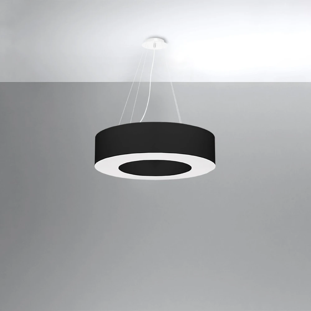 Pakabinamas šviestuvas Sollux Lighting Sietynas SOLLUX SATURNO 70 juodas