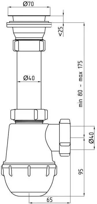 Ani Plast Sifonas Ani Grot 1 1/2" x 40mm
