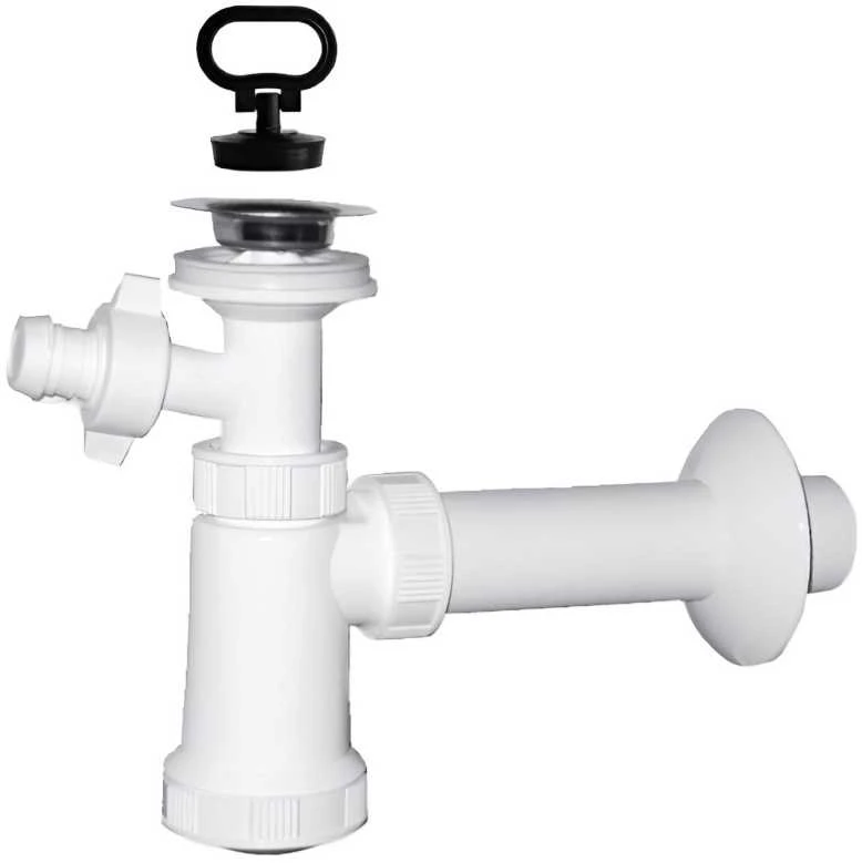 Plastbrno Sifonas praustuvei EU1N332 1 1/4x32mm su skalbimo mašinos jungtimi