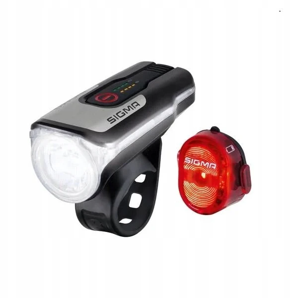 SIGMA AURA 80 USB priekinis žibintas + NUGGET II galinis žibintas