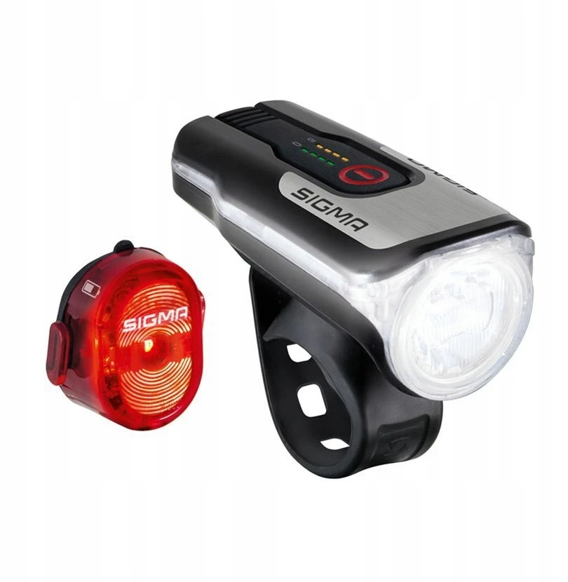 SIGMA AURA 80 USB priekinis žibintas + NUGGET II galinis žibintas