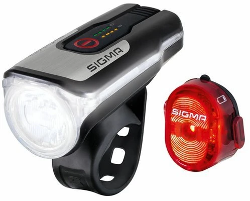 SIGMA AURA 80 USB priekinis žibintas + NUGGET II galinis žibintas