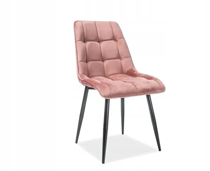 Signal Meble CHIC VELVET KĖDĖ Juodas RĖMAS / ANTIQUE Rožinis BLUVEL 52