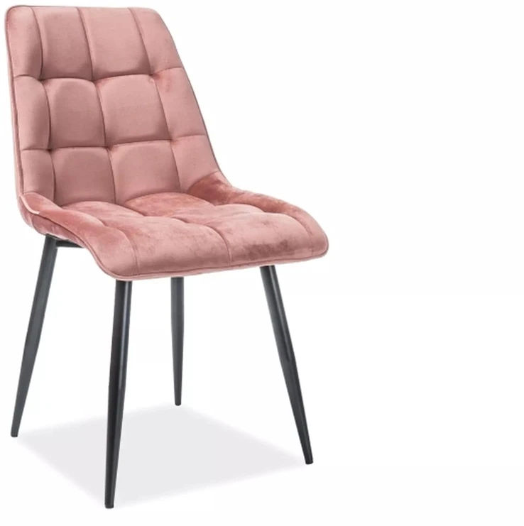 Signal Meble CHIC VELVET KĖDĖ Juodas RĖMAS / ANTIQUE Rožinis BLUVEL 52