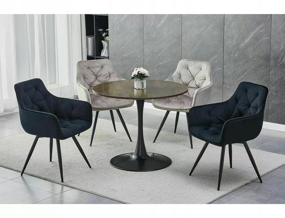 Signal MANGO VELVETINĖ KĖDĖ JUODA / MĖLYNA JUODA 19