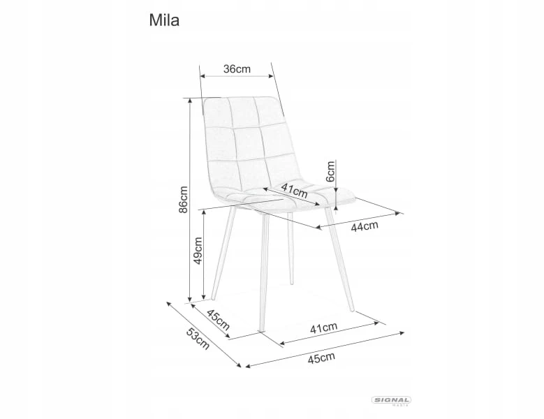 Signal MILA VELVET minkšta aksominė kėdė, turkis