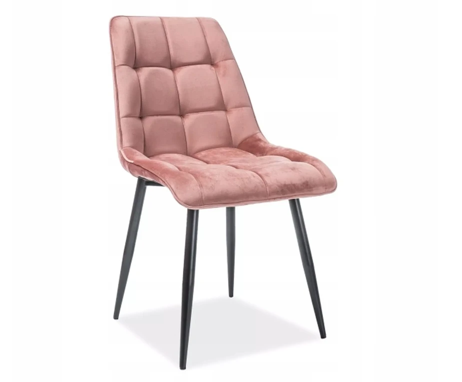Signal Rožinė minkšta kėdė svetainei CHIC VELVET Antique Rožinė VELVET