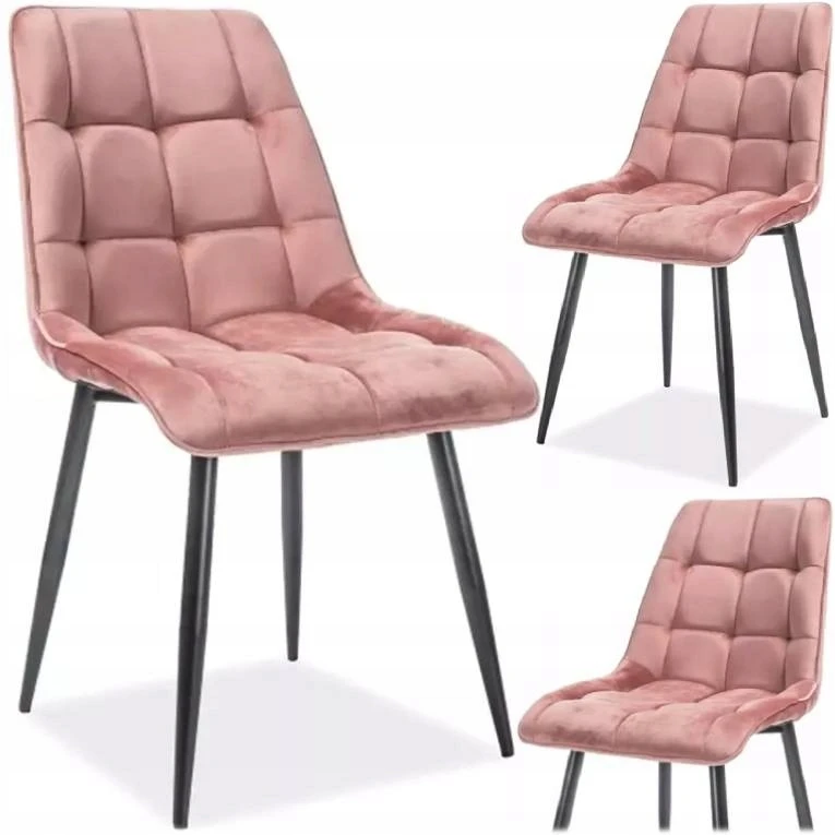 Signal Rožinė minkšta kėdė svetainei CHIC VELVET Antique Rožinė VELVET