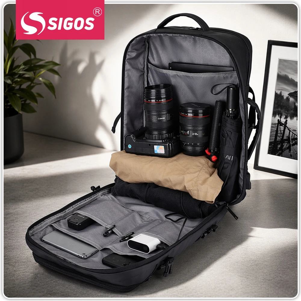 Sigos Kabinos kuprinė, skirta lėktuvo USB rankiniam bagažui verslo nešiojamam kompiuteriui PREMIUM
