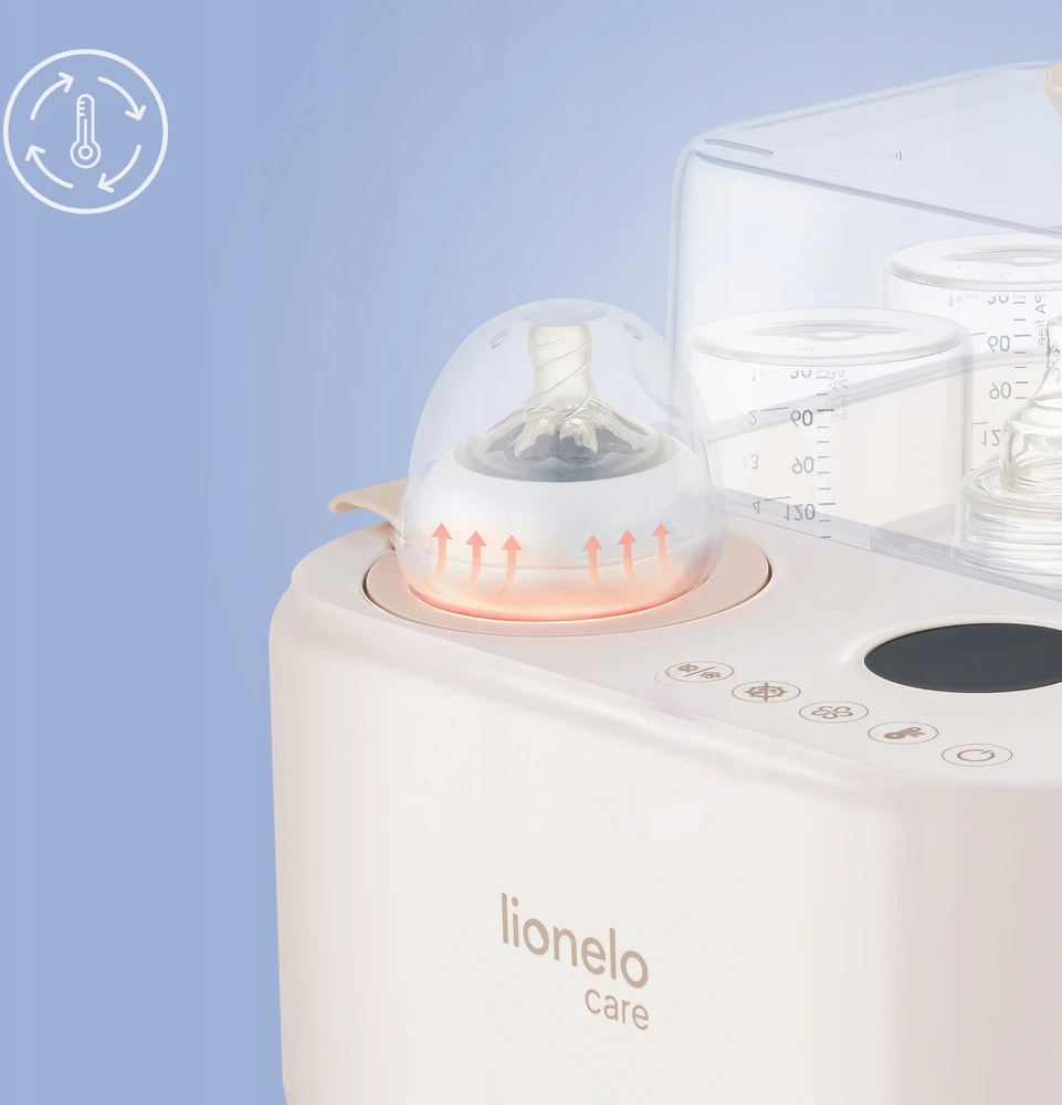 ŠILDYMO STERILIZATORIUS buteliams 4 buteliai Lionelo Steamup džiovinimui
