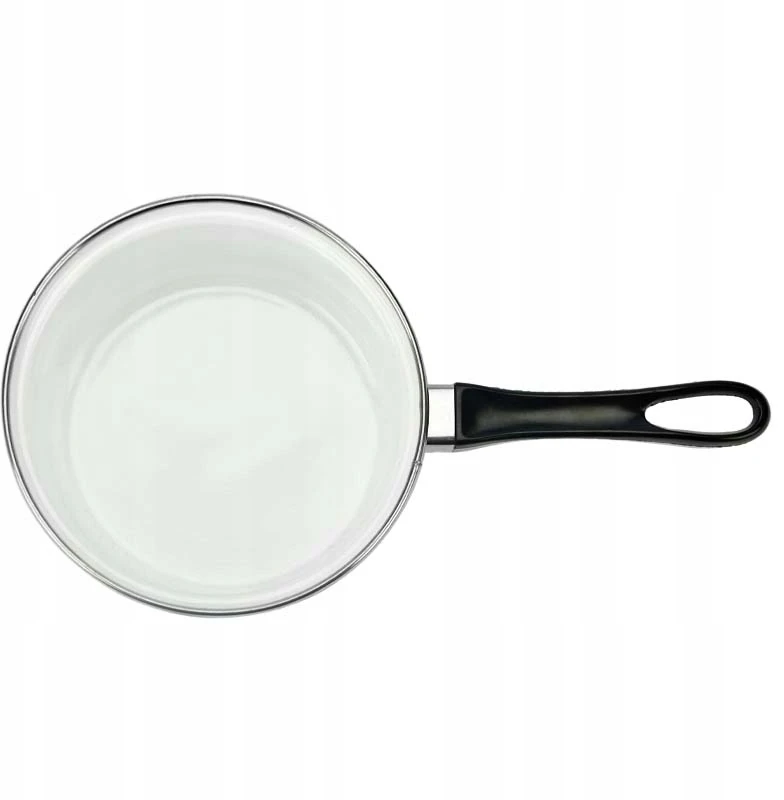 Silesia Emalia Emaliuotas puodas 0.9 L, 16 cm, baltas, tinka visoms viryklėms