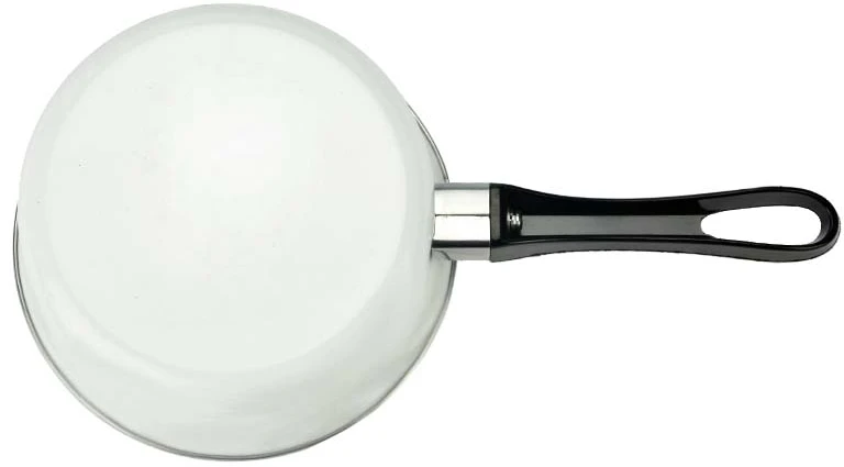 Silesia Emalia Emaliuotas puodas 0.9 L, 16 cm, baltas, tinka visoms viryklėms