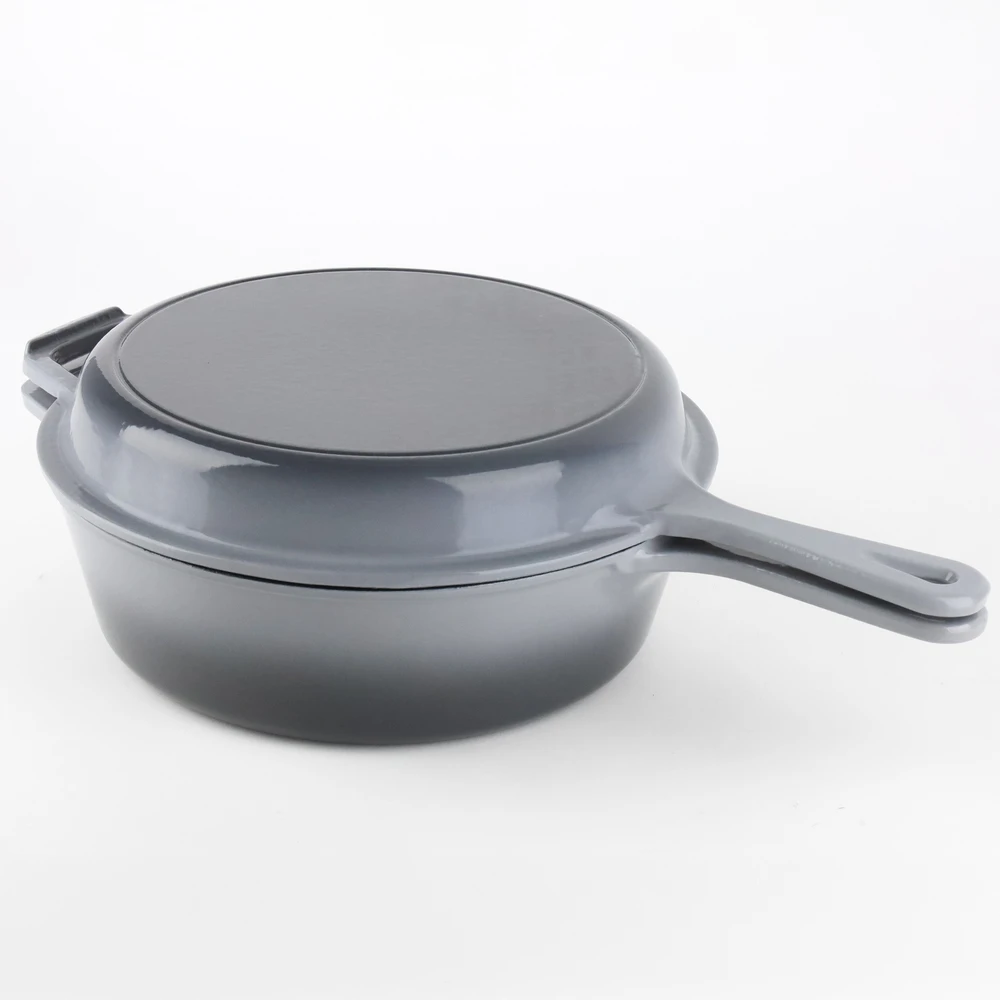 Silesia Emalia KIETAUS KETAS, EMALIUOTAS SAUGUS PUODAS, 2 IN 1, 26,5 CM, INDUKCINĖ, DUJOS